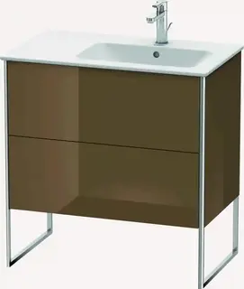 Duravit Xsquare Servantskap m/2 skuffer 810x832x478 mm, Olivenbrun H&#248;yglans