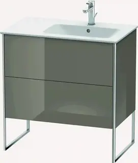 Duravit Xsquare Servantskap m/2 skuffer 810x832x478 mm, Flanellgrå Høyglans