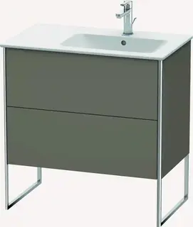 Duravit Xsquare Servantskap m/2 skuffer 810x832x478 mm, Flanellgrå Matt