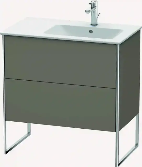 Duravit Xsquare Servantskap m/2 skuffer 810x832x478 mm, Flanellgrå Matt 