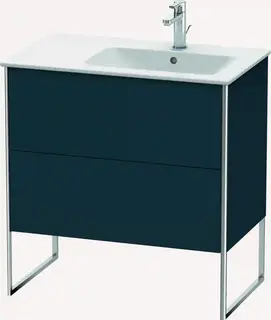 Duravit Xsquare Servantskap m/2 skuffer 810x832x478 mm, Nattbl&#229; Matt