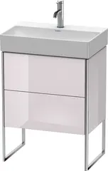 Duravit Xsquare Servantskap m/2 skuffer 584x731x390 mm, Hvitlilla H&#248;yglans