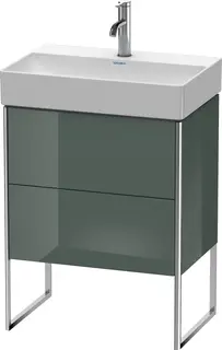 Duravit Xsquare Servantskap m/2 skuffer 584x731x390 mm, Dolomittgr&#229; H&#248;yglans