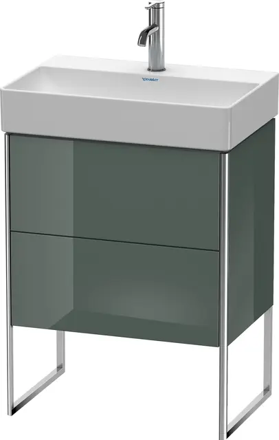 Duravit Xsquare Servantskap m/2 skuffer 584x731x390 mm, Dolomittgrå Høyglans 