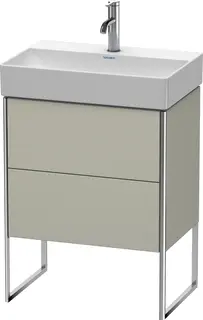 Duravit Xsquare Servantskap m/2 skuffer 584x731x390 mm, Taupe Matt