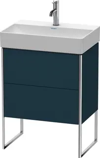 Duravit Xsquare Servantskap m/2 skuffer 584x731x390 mm, Nattbl&#229; Matt