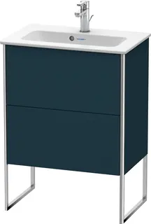 Duravit Xsquare Servantskap m/2 skuffer 610x832x388 mm, Nattbl&#229; Matt