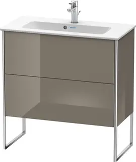 Duravit Xsquare Servantskap m/2 skuffer 610x832x388 mm, Flanellgrå Høyglans