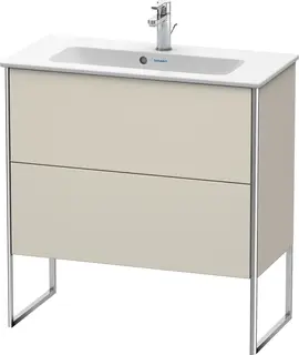 Duravit Xsquare Servantskap m/2 skuffer 610x832x388 mm, Taupe