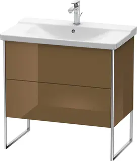 Duravit Xsquare Servantskap m/2 skuffer 810x805x474 mm, Olivenbrun H&#248;yglans