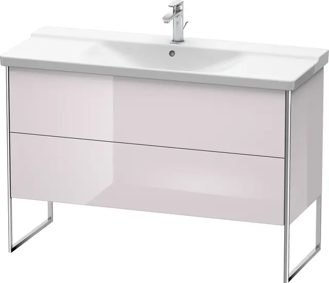 Duravit Xsquare Servantskap m/2 skuffer 1210x805x474 mm, Hvitlilla Høyglans 