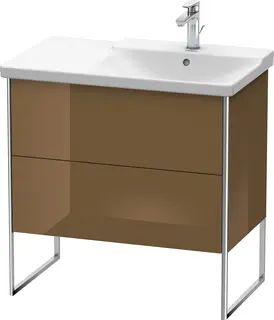 Duravit Xsquare Servantskap m/2 skuffer 810x805x474 mm, Olivenbrun H&#248;yglans