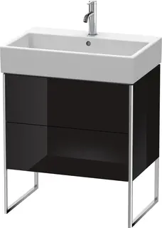 Duravit Xsquare Servantskap m/1 dør 684x731x460 mm, Sort Høyglans