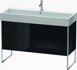 Duravit Xsquare Servantskap m/1 dør 1184x731x460 mm, Sort Høyglans