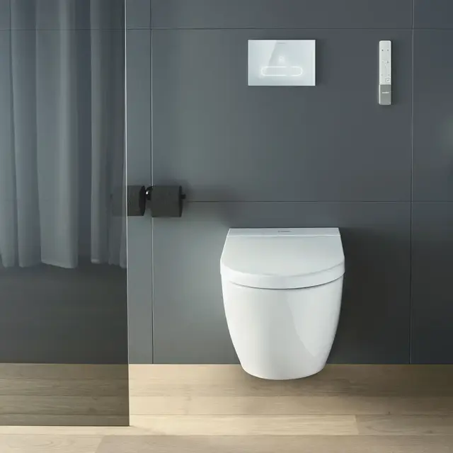 Duravit SensoWash Starck f Plus toalett Vegghengt med spyling og lufttørker 