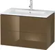 Duravit L-Cube Servantskap m/2 skuffer 820x555x481 mm, Olivenbrun HG