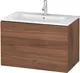 Duravit L-Cube Servantskap m/2 skuffer 820x550x481 mm, Valn&#248;tt Natur