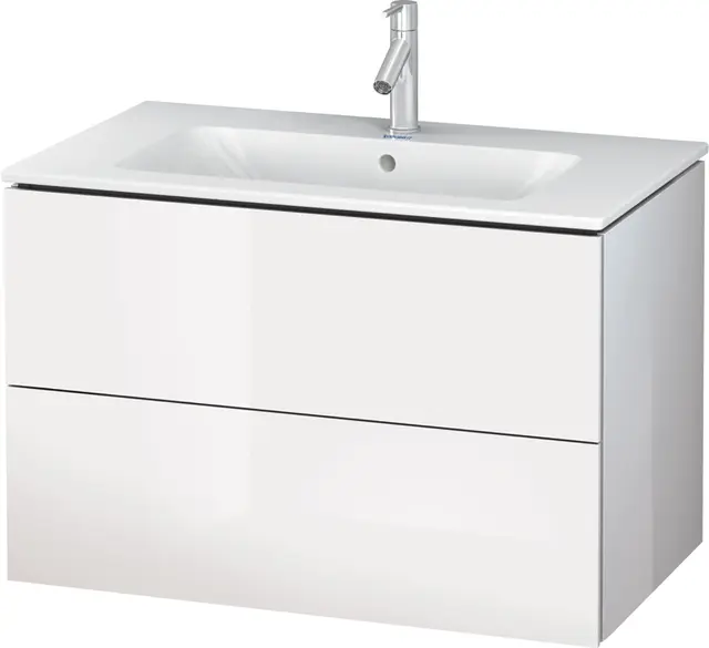 Duravit L-Cube Servantskap m/2 skuffer 820x550x481 mm, Hvit Høyglans Lakk 