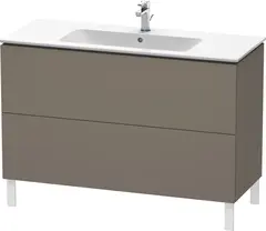 Duravit L-Cube Servantskap m/2 skuffer 1020x704x481 mm, Flanellgr&#229; Matt Lakk