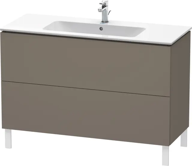 Duravit L-Cube Servantskap m/2 skuffer 1020x704x481 mm, Flanellgrå Matt Lakk 