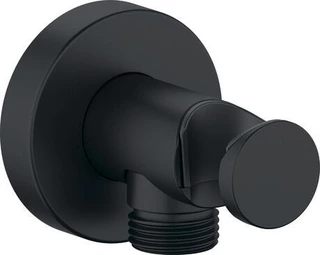 Duravit Slangeuttak &#216; 65 mm, med holder, Sort Matt