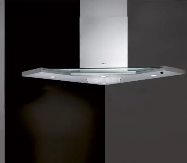 Eico Synthesis Hjørneventilator 1000 mm. Rustfritt Stål/Glass 