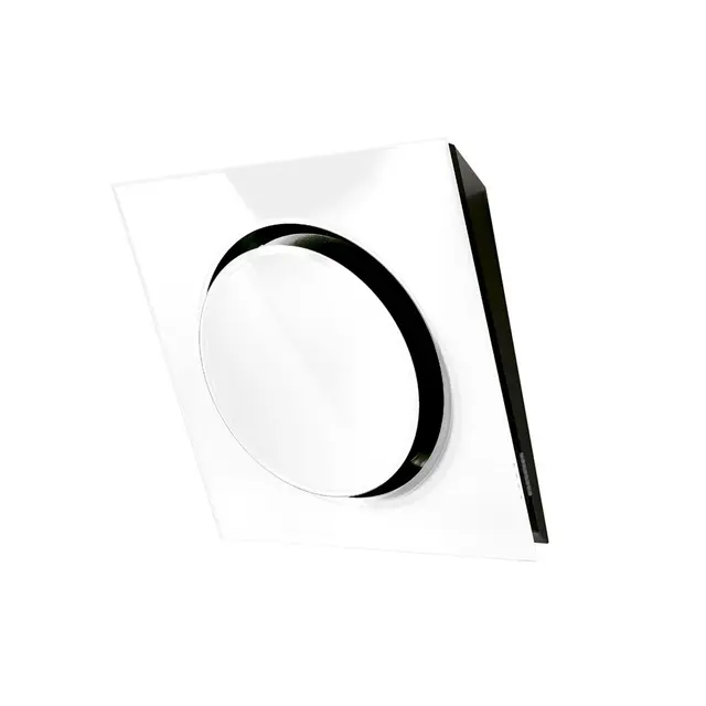 Eico Mini Om W Vegghengt Ventilator 600 mm, Hvit/Hvitt glass 