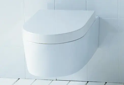 Flaminia Link GoClean Vegghengt toalett 360x560 mm, Uten skyllekant, Sort 