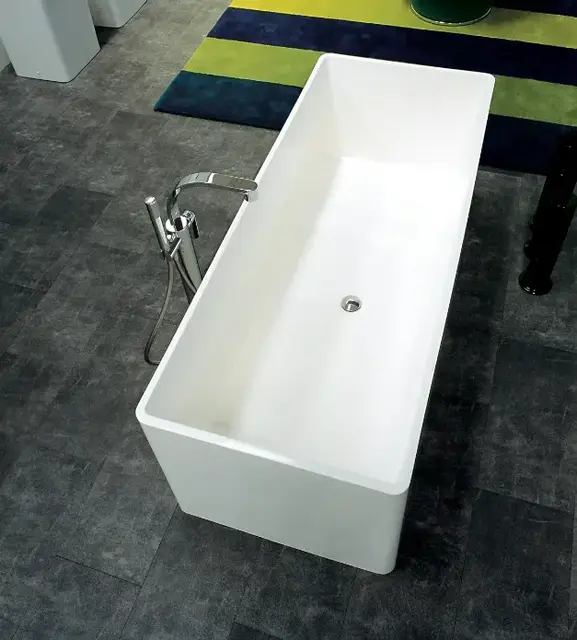 Flaminia Wash Frittstående badekar 1700x700 mm, Pietraluce, Sort 
