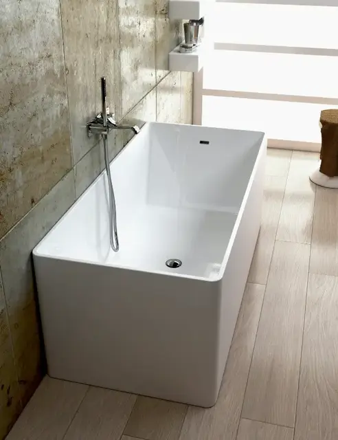 Flaminia Wash Frittstående badekar 1700x700 mm, Pietraluce, Hvit 