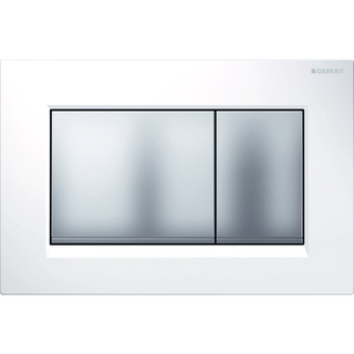 Geberit Sigma30 Betjeningsplate Hvit/Mattkrom/Mattkrom