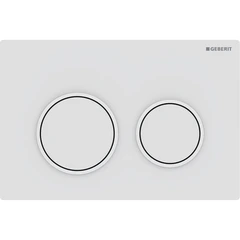 Geberit Omega20 Betjeningsplate Hvit Matt/Hvit/Hvit Matt, Easy-Clean