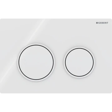 Geberit Omega20 Betjeningsplate Hvit/Hvit Matt/Hvit, Easy-Clean