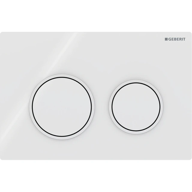 Geberit Omega20 Betjeningsplate Hvit/Hvit Matt/Hvit, Easy-Clean 