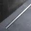 Geberit CleanLine 60 for tynne fliser 300-1300 mm. Børstet stål