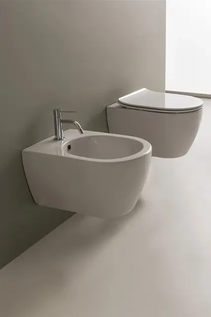 Scarabeo Moon Vegghengt toalett 505x360 mm, Uten skyllekant, Hvit 