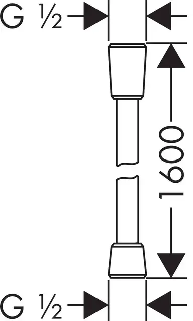 Hansgrohe Isiflex 'B dusjslange i plast 160 cm, Børstet Bronse 