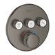 Grohe Grohtherm SmartControl Termostat Med 3 uttak, Brushed Hard Graphite