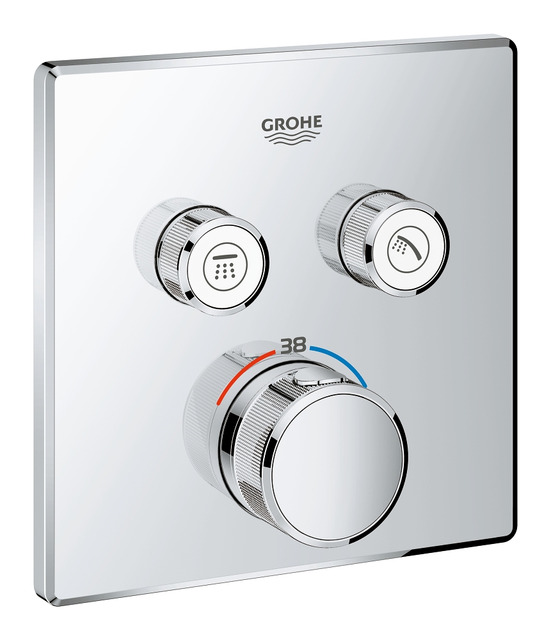 Grohe Grohtherm SmartControl termostat Med 2 uttak, Krom 