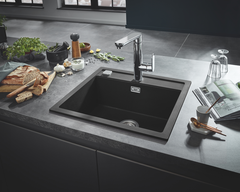Grohe K700 Kjøkkenvask for nedfelling 560x510 mm, Sort Granitt kompositt