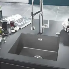 Grohe K700 Kjøkkenvask for underliming 533x457 mm, Grå Granitt kompositt