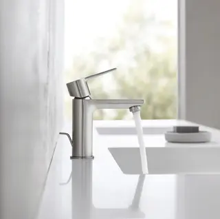 Grohe Lineare 1-greps servantbatteri Liten modell, med bunnventil