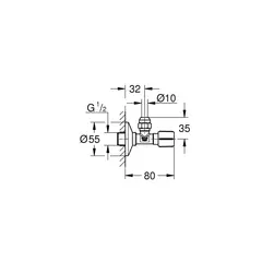 Grohe stoppventil Hard Graphite