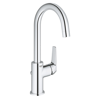 Grohe Bau Flow servantbatteri Med bunnventil, Krom