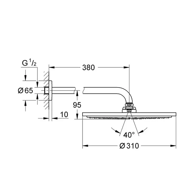 Grohe Rainshower Cosmopolitan 310 Supersteel 