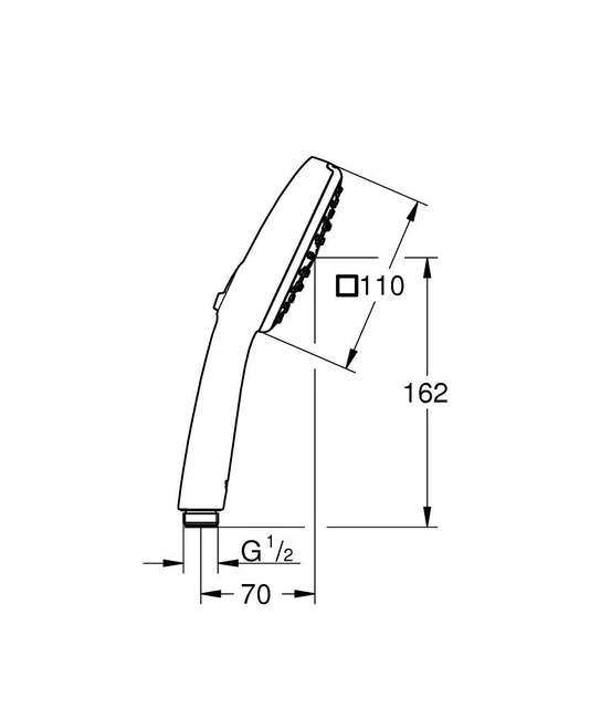 Grohe Tempesta Cube 110  Hånddusj Med 3 stråletyper, Krom 