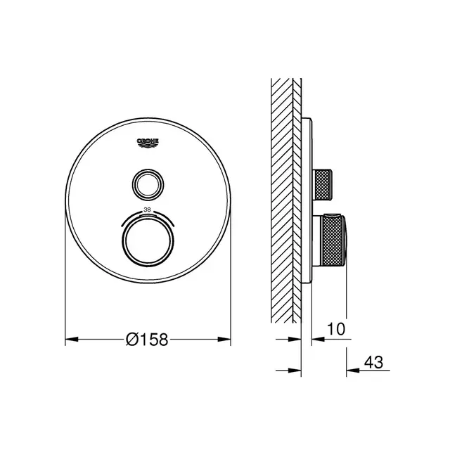 Grohe Grohtherm SmartControl termostat Warm Sunset 