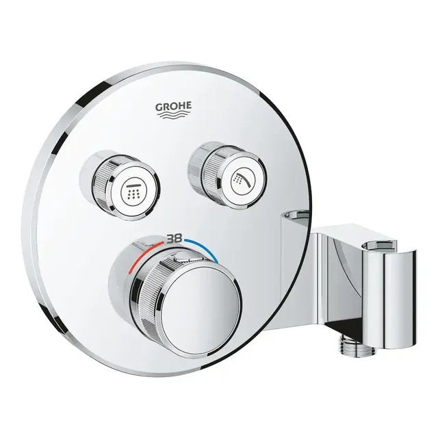 Grohe Grohtherm SmartControl termostat For innbygging, m/holder, 2 uttak, Krom 