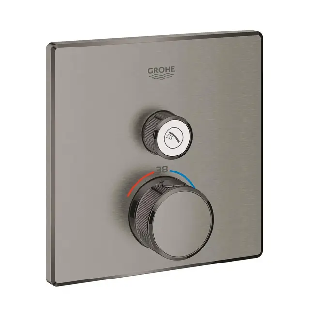 Grohe Grohtherm SmartControl termostat Med 1 uttak, Brushed Hard Graphite 
