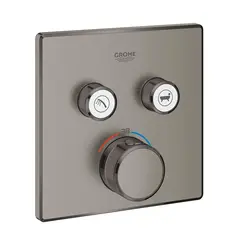 Grohe Grohtherm SmartControl termostat Med 2 uttak, Brushed Hard Graphite